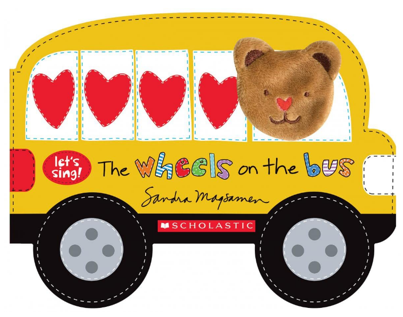 【预售】英文原版 The Wheels on the Bus 公共汽车上的轮子 Scholastic Sandra Magsamen 亲子共读交通工具插画绘本儿童书籍