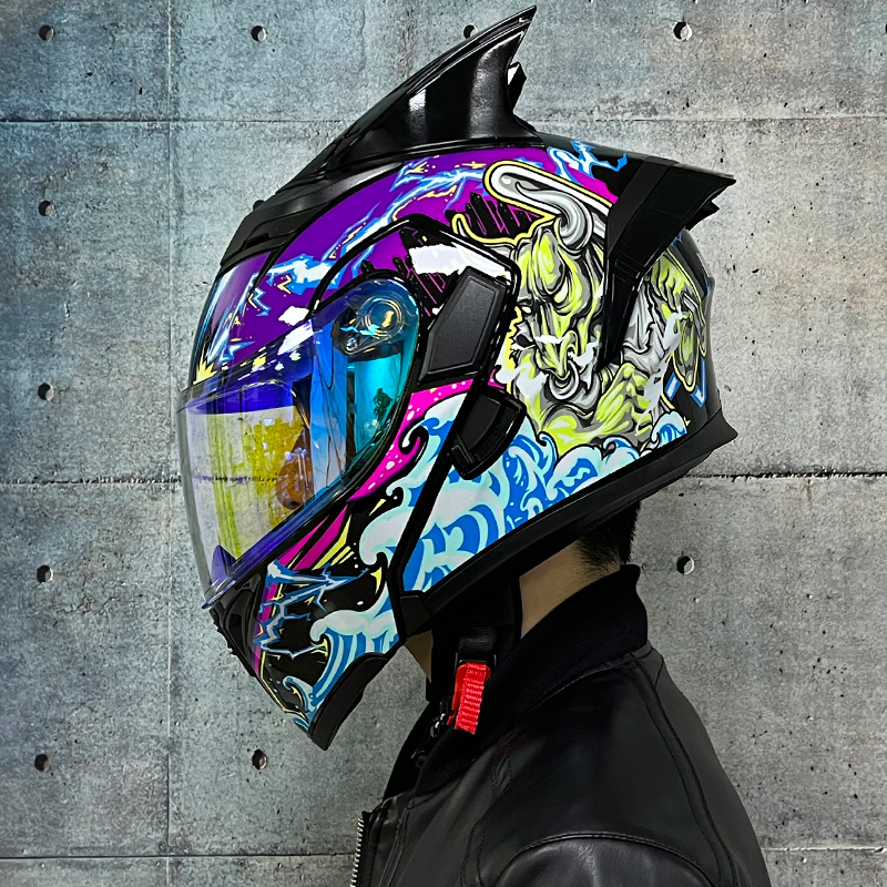 3C认证JIEKAI捷凯摩托车头盔男女揭面盔新国标蓝牙头盔机车四季