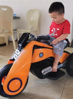 贝多奇儿童飓风电动摩托车三轮车小女孩双人可坐男孩充电双驱玩具