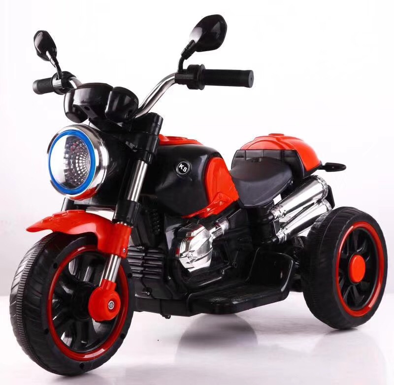 儿童电动摩托车脚踏三轮车单双驱动玩具车可坐骑2-8岁遥控电瓶车