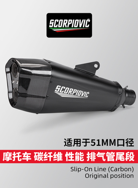 摩托车改装排气管Z400 R3 CBR650 MT09 K165双孔通用尾段改装排气