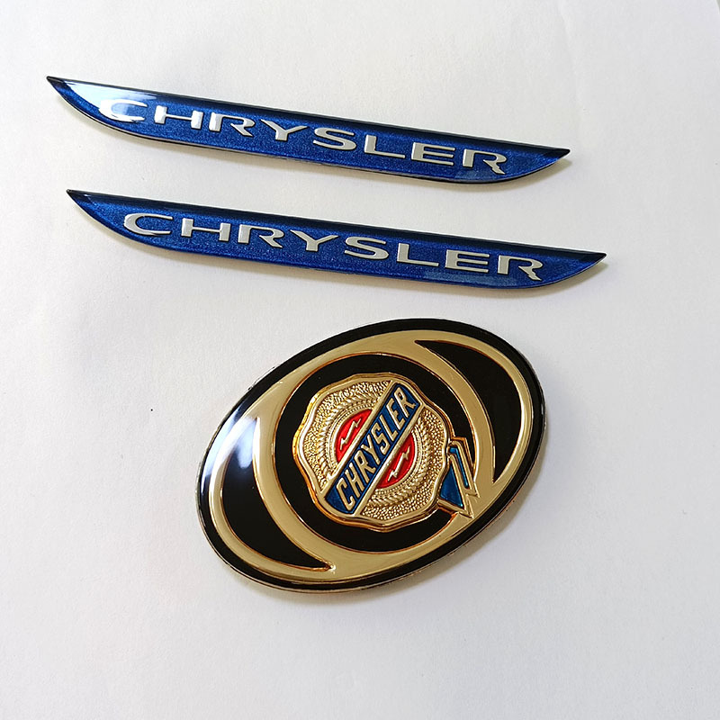 适用于克莱斯勒300c改装车标贴中网标前标大捷龙镜面个性汽车标贴
