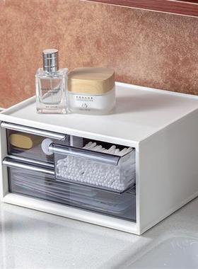 2023新款桌面书桌小抽屉盒办公室柜化妆品收纳式收纳透明多层储物