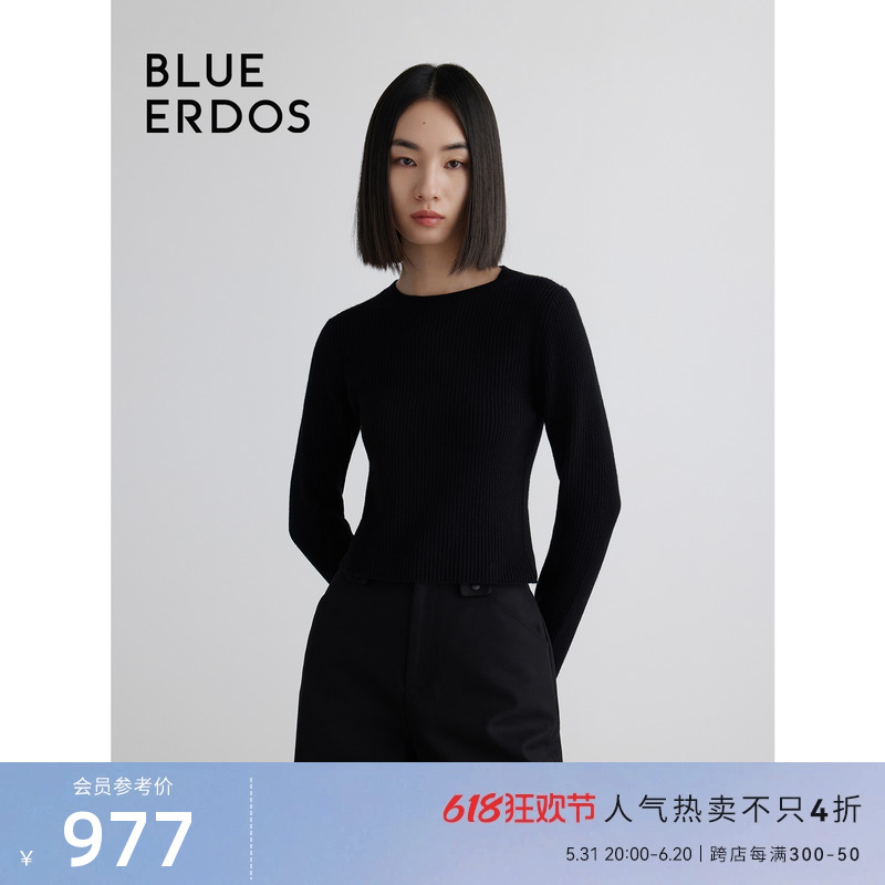 【100%山羊绒】BLUE ERDOS秋冬修身简约羊绒衫女B236A0032