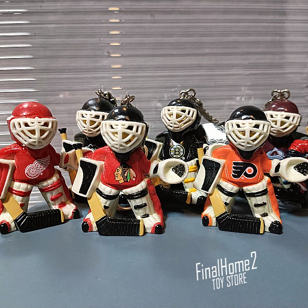 正版散货NHL冰球曲棍球黑鹰企鹅摆件钥匙扣球迷周边玩具玩偶人偶