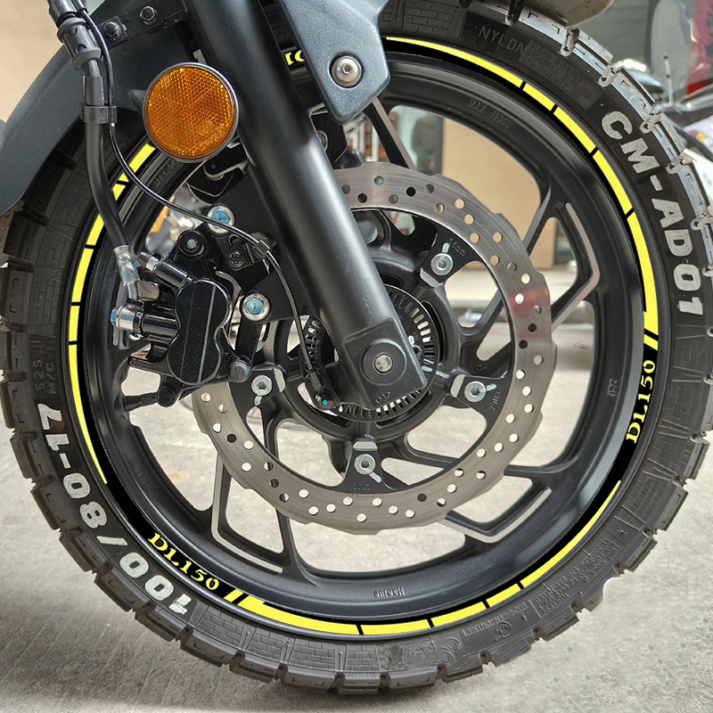 摩托车反光钢圈贴适用豪爵DL150轮胎防水贴花轮毂17寸个性不掉色