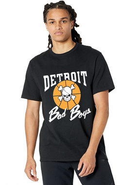 Detroit Pistons坏孩子军团Bad Boys短袖T恤男底特律活塞篮球嘻哈