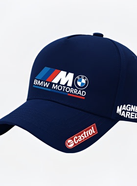 定制M摩托车S1000RR赛车服BMW车标棒球帽子夏季男遮阳吸汗防晒款