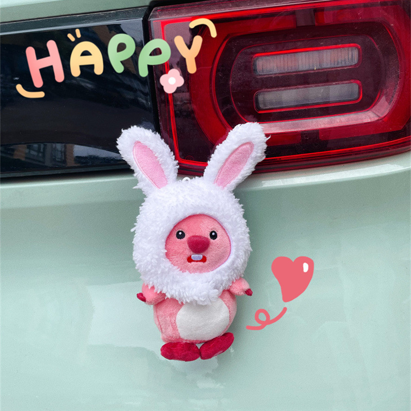 汽车外个性装饰玩偶 摩托车电动车汽车车顶后备箱装饰网红小海狸