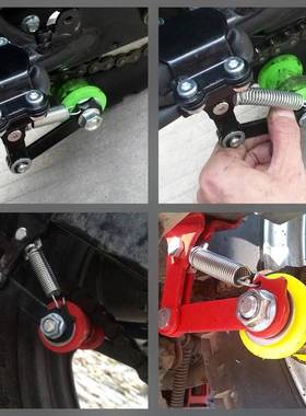 改装摩托车链条自动调节张紧器 涨紧轮 带胶轮防脱链器