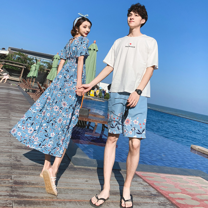 三亚泰国旅游不一样的情侣套装夏装连衣裙沙滩海边度假你衣我裙ql