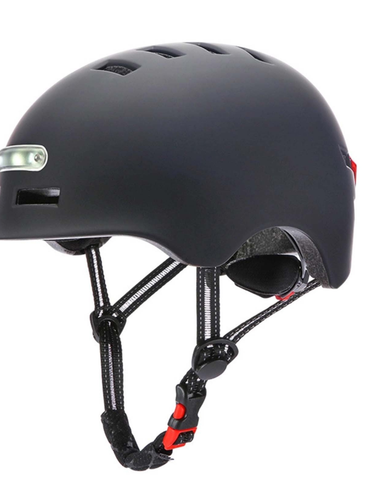 品带灯照明警示一体安全帽电动滑板车自行车夜间闪灯头盔骑行安促