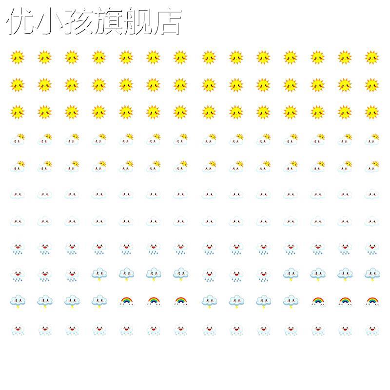 2023【已裁剪】晴雨表天气预报符号网红手账贴纸装饰小图案儿童贴