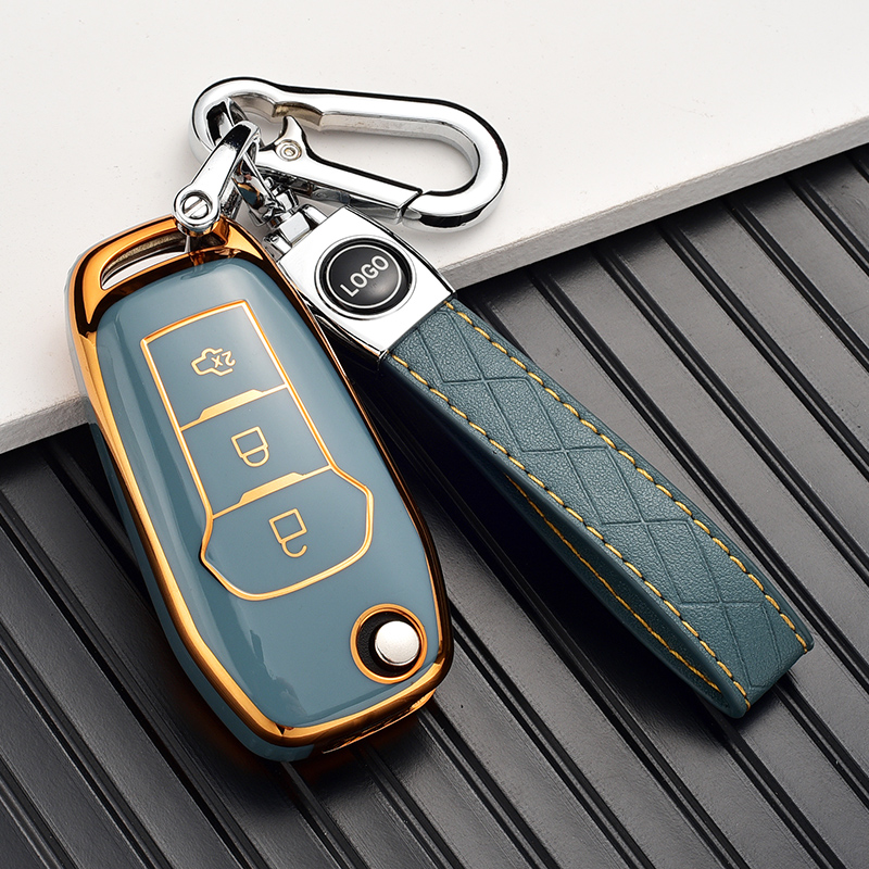2021款福特福睿斯钥匙套适用福克斯蒙迪欧1.5T撼路者车折叠壳扣包