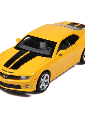 彩珀成真1:32合金黄色雪佛兰科迈罗大黄蜂赛跑车模型声光儿童玩具
