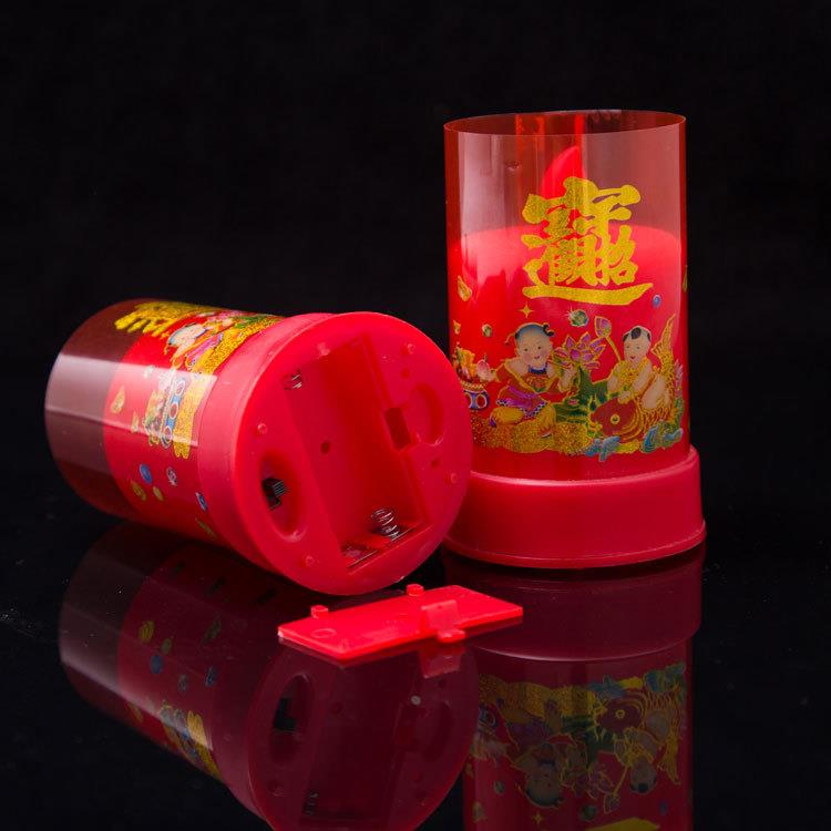厂家 塑料仿真led电子蜡烛小号红色清明上坟春节祭祖蜡烛灯
