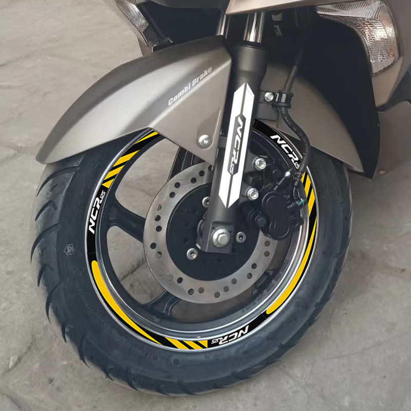 摩托车改装配件轮胎反光贴适用本田NCR125钢圈贴花防水个性前叉贴