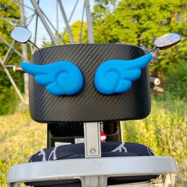 电动车可爱个性靠背装饰摩托车头盔翅膀配件儿童安全帽创意饰品