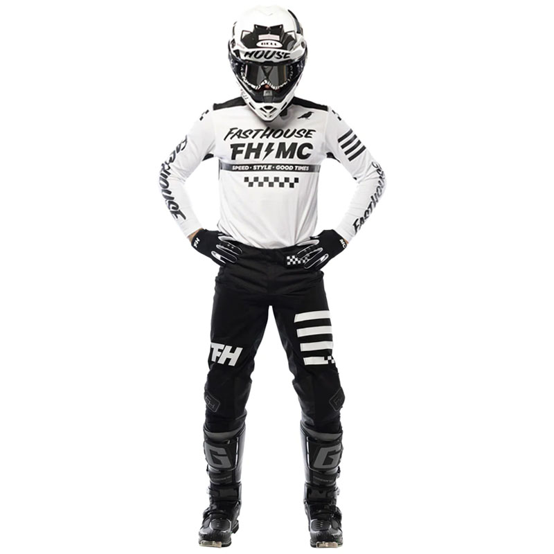 FASTHOUSE越野套装 夏季白色骑行服套装男 越野摩托车赛车服定制