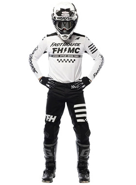 FASTHOUSE越野套装 夏季白色骑行服套装男 越野摩托车赛车服定制