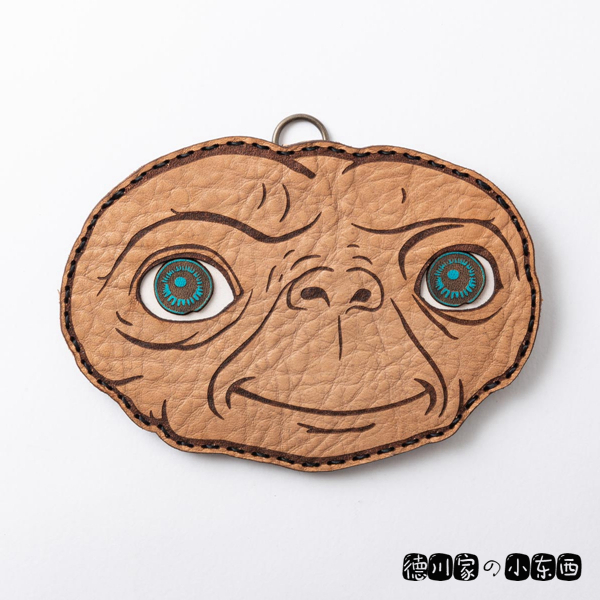 日本代购 OJAGA DESIGN 联名 E.T.外星人 头像 牛皮 IC卡 卡套