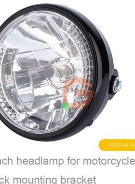 复古大灯7寸摩托车改装天使环前大灯哈雷远近光转向功能车头灯