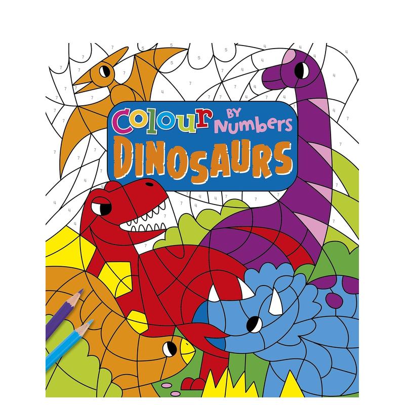 【预售】按数字涂色：恐龙 Colour By Numbers: Dinosaurs 原版英文儿童艺术启蒙