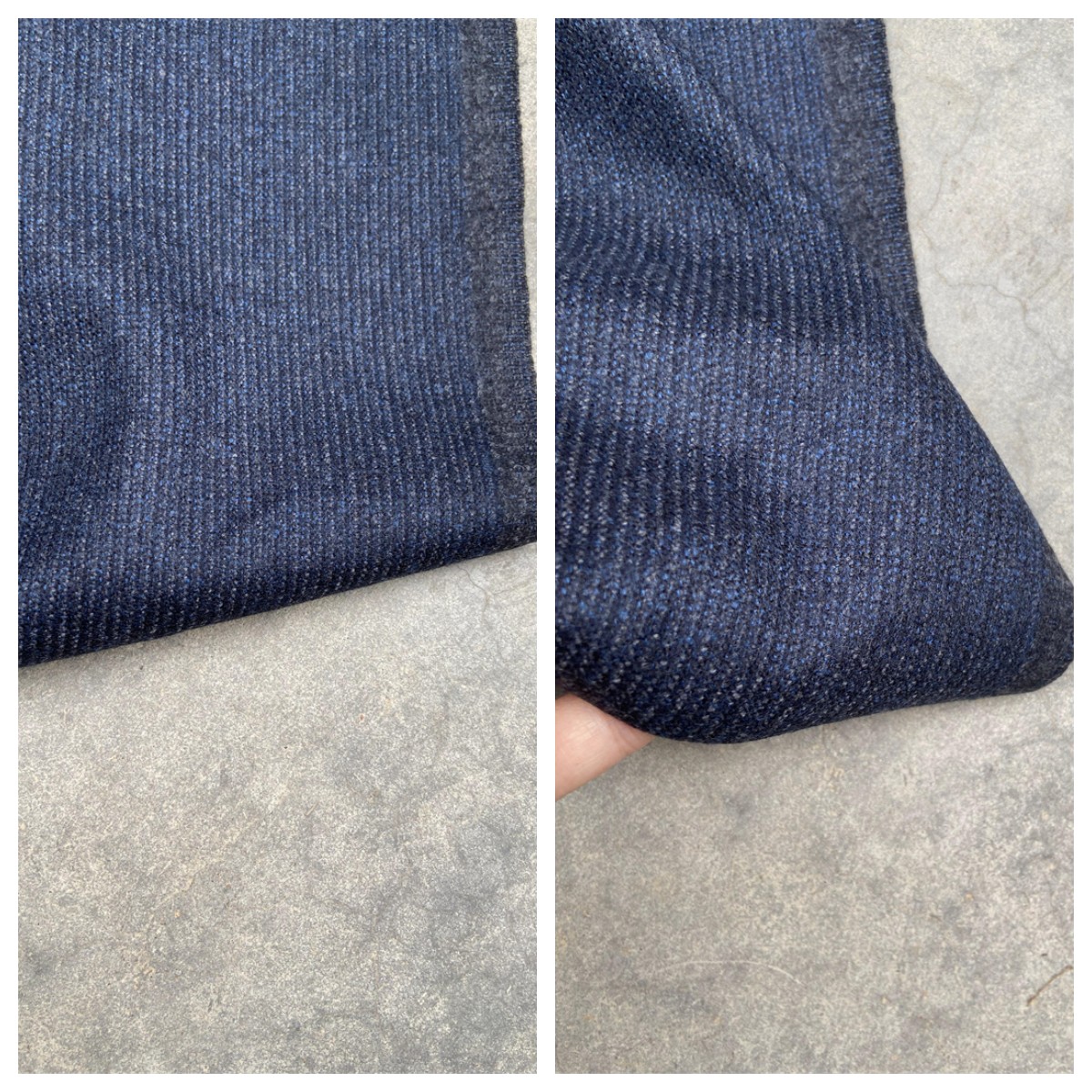 黑灰蓝粗做柔软舒适粗纺纯羊毛进口秋冬面料定制西装西裤套装布料