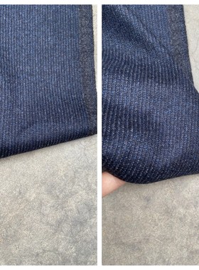 黑灰蓝粗做柔软舒适粗纺纯羊毛进口秋冬面料定制西装西裤套装布料