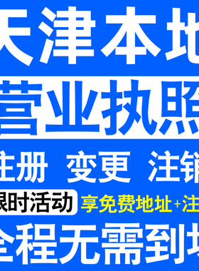 天津河北红桥东丽西青滨海新区注册营业执照代办工商个体户公司注