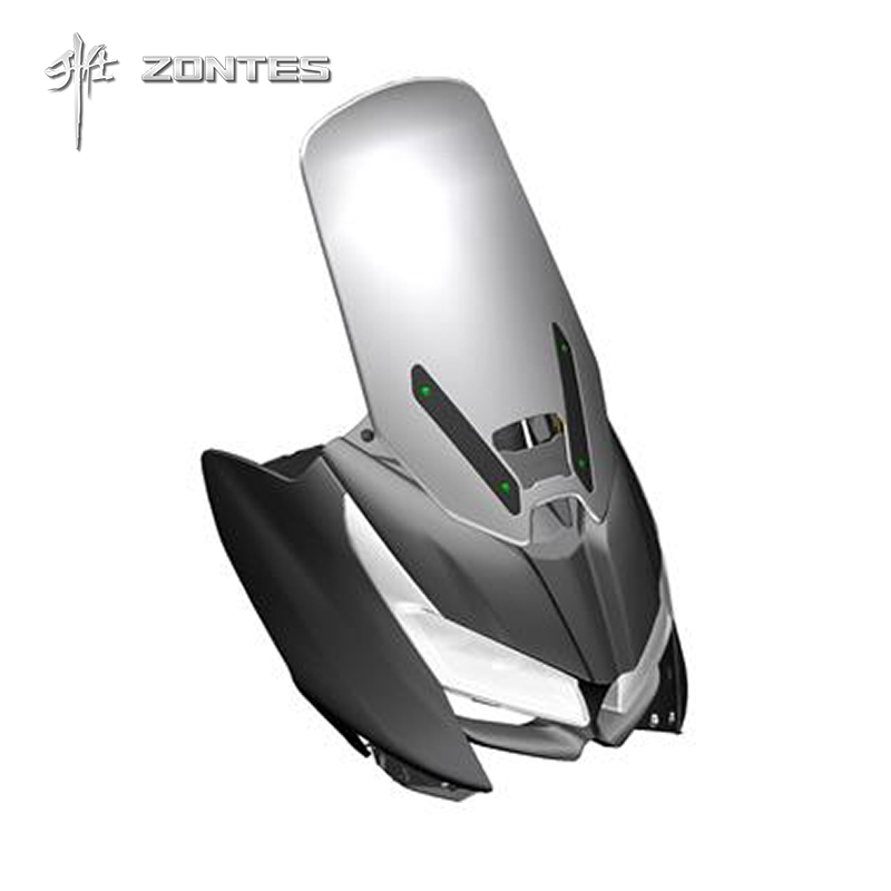 升仕ZT350T-D踏板摩托车外壳大灯 头罩面板仪表挡风玻璃电机配件