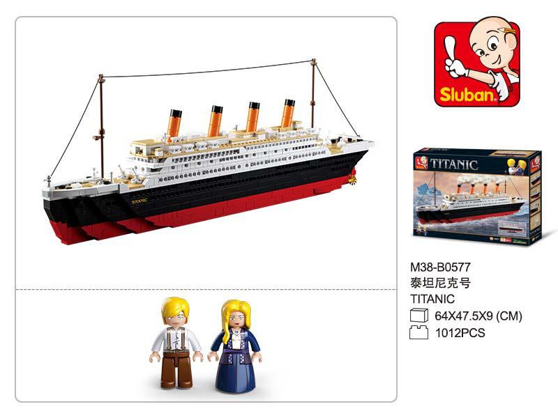 泰坦尼克号积木模型玩具拼装高难度大型成人巨男孩子轮船拼插颗粒