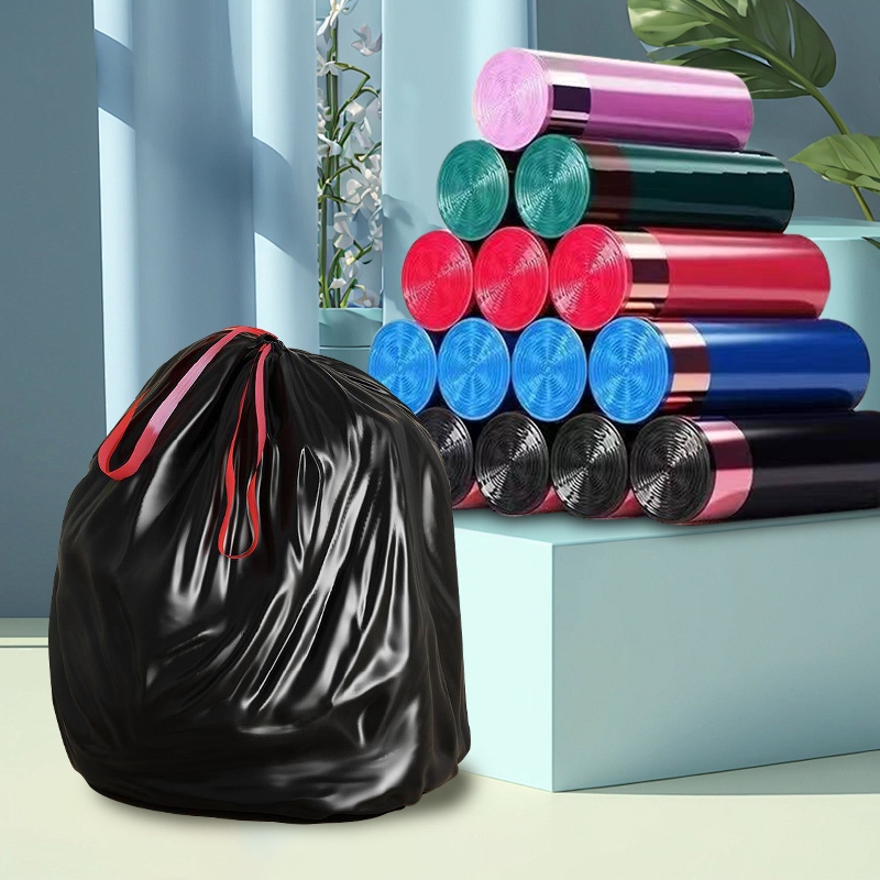 抽绳垃圾袋加厚家用厨房卫生间学生宿舍垃圾清洁塑料袋分类特厚