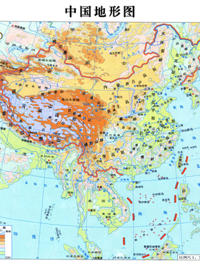中国地势地形图地图电子版设计素材文件
