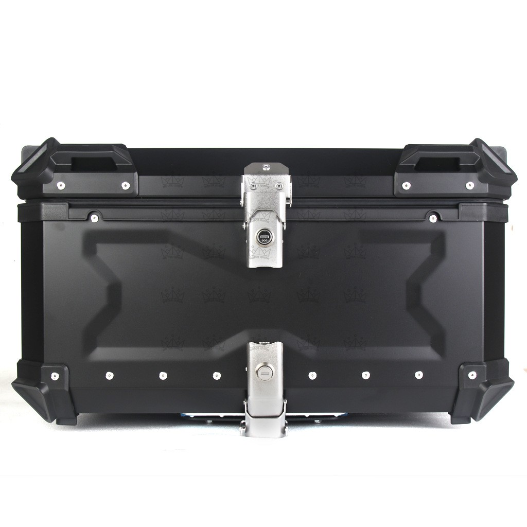 100L80L65L压纹X款铝合金尾箱电动摩托车后备箱快拆储物行李箱