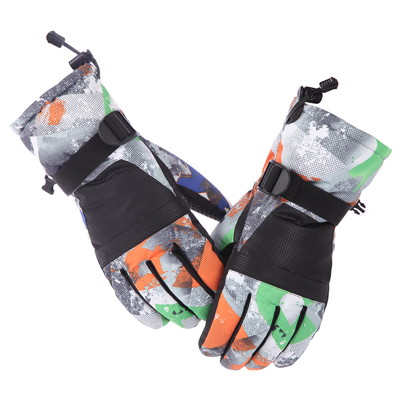 冬季滑雪手套男女户外骑行摩托车防风水加绒加厚保暖触屏大童手套