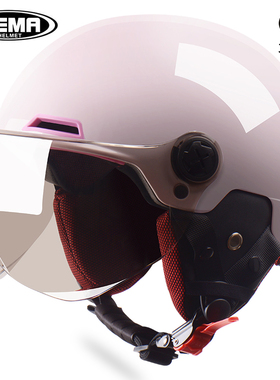 野马3C认证冬季电动摩托车头盔防雾半盔男女四季通用电瓶车安全帽