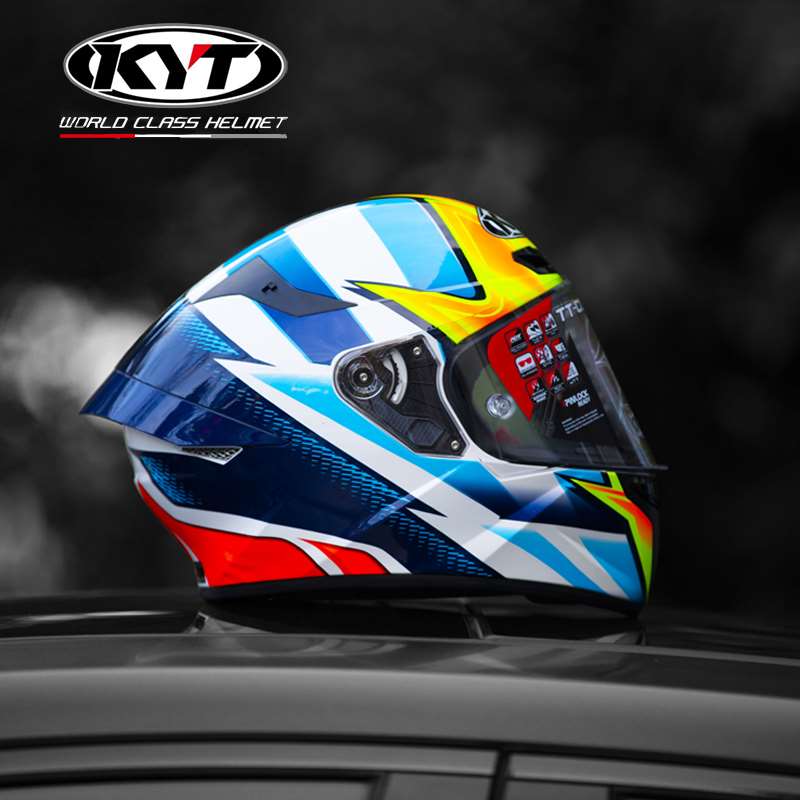 新品KYT摩托车头盔TTC跑车赛车男女机车全盔四季通用防雾大尾翼3C