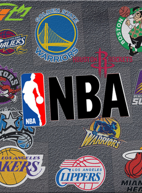 NBA球队贴纸篮球队标logo湖人勇士汽车车身行李箱电动摩托车贴画