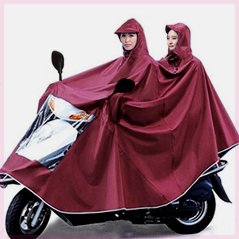 双人雨衣电动车电瓶车摩托车雨衣牛津成人骑行男女士加大加厚防水