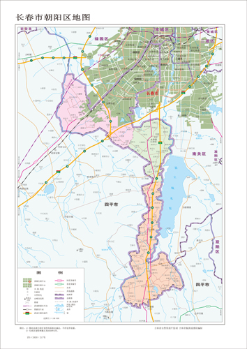 长春市朝阳区地图水系河流湖泊交通行政区划旅游铁路地形卫星流域
