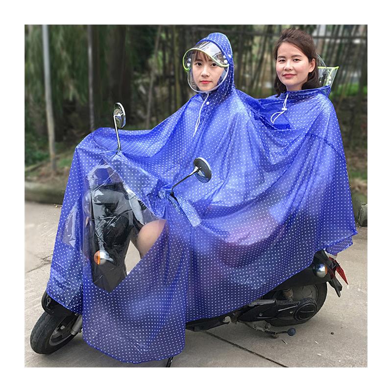 雨衣双人电动车母子男女成人骑行加大加厚防水透明电瓶摩托车雨披