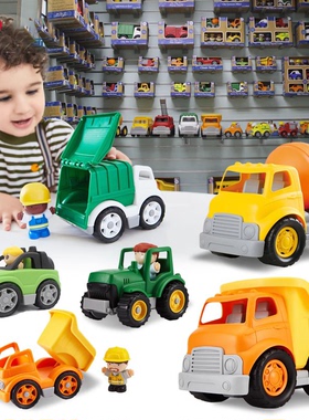 playgo儿童玩具车3岁男孩小汽车2岁救护车宝宝玩具工程翻斗消防车