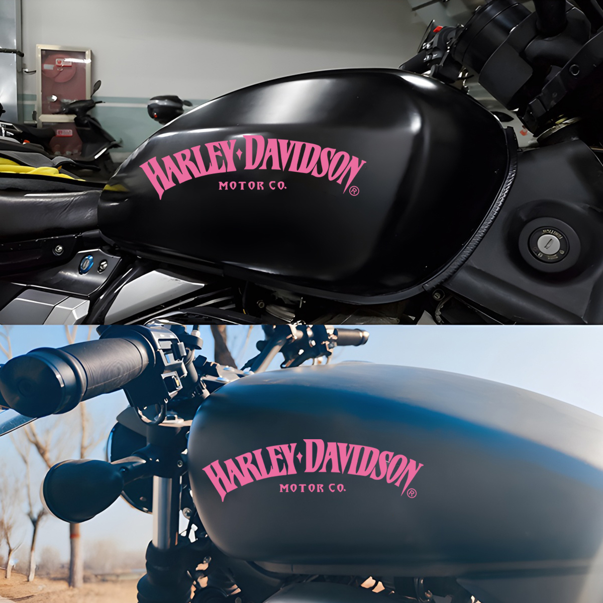 摩托车贴纸适用哈雷883印第安纳哈雷油箱反光贴花改装车装饰贴画