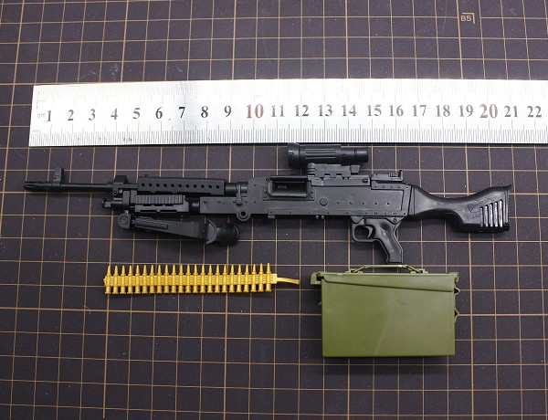 现货1/6兵人配件4D拼装M240B机枪模型不能发射