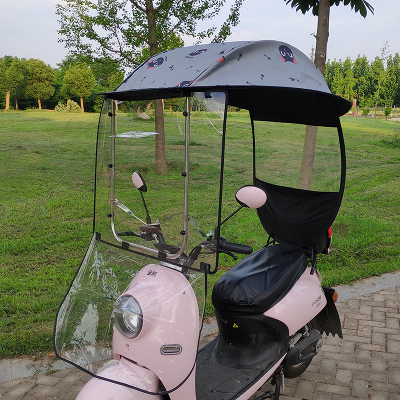 电动车雨棚蓬电瓶车遮阳伞电动摩托车防晒防雨挡风罩电车挡雨车棚
