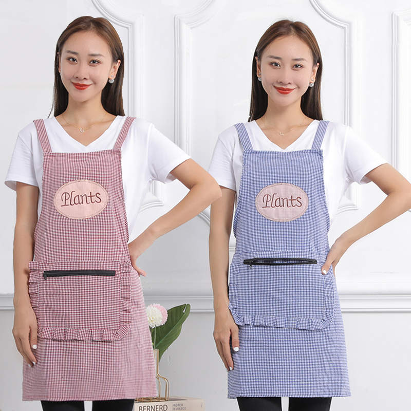 棉布围裙韩版罩衣成人大众背带时尚法日式饭店清洁家用定制印字女