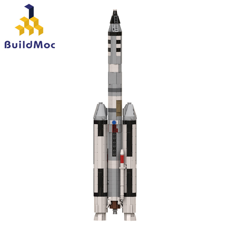 BuildMOC拼装积木玩具美国空军事大力神3C运载火箭发射航天航空器