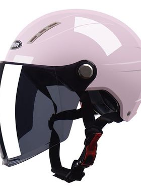 3C认证野马359s夏季电动摩托车头盔女夏天防晒紫外线半盔男安全帽