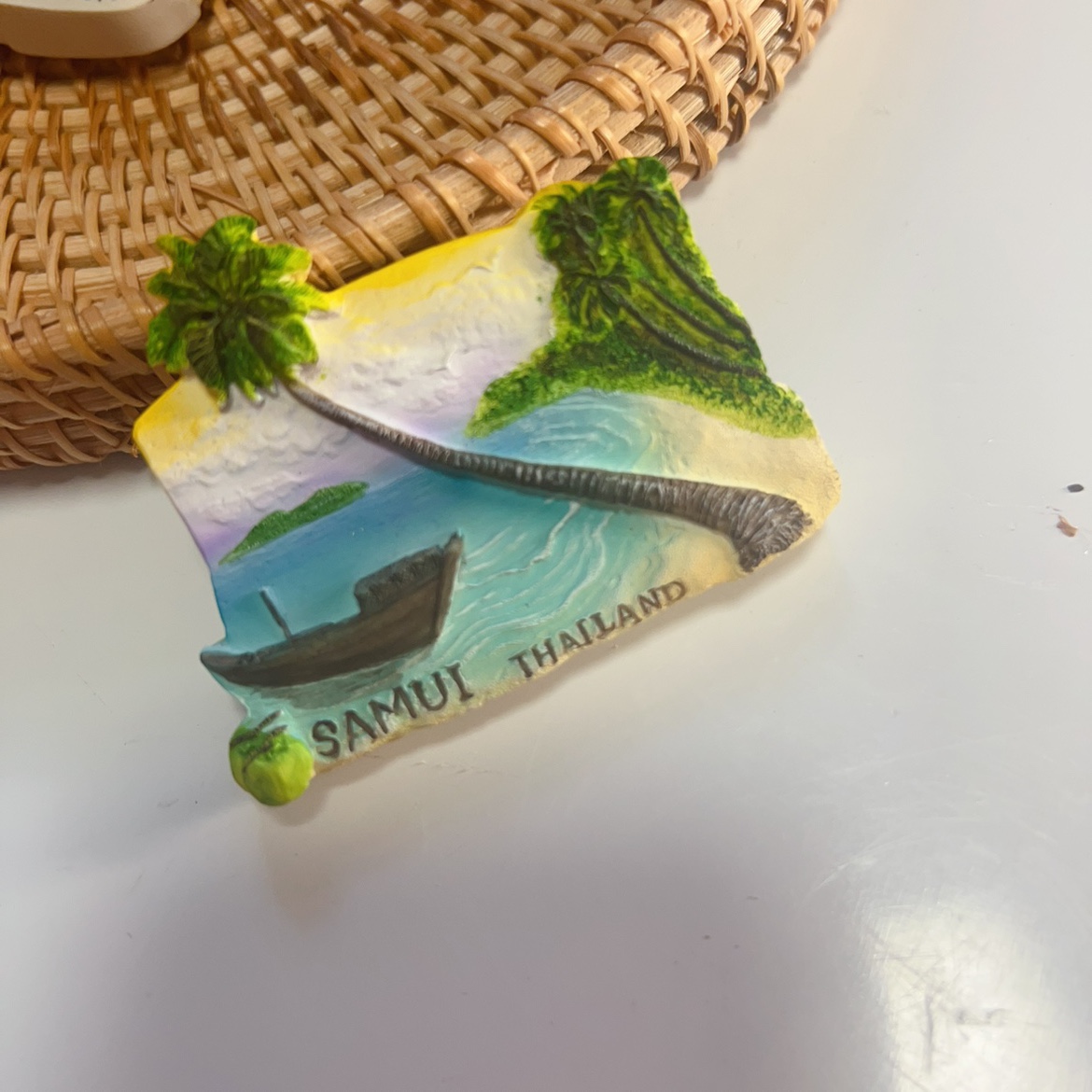 泰国立体新款手工树脂冰箱贴mcnets苏梅岛海滩景点曼谷旅游纪念品